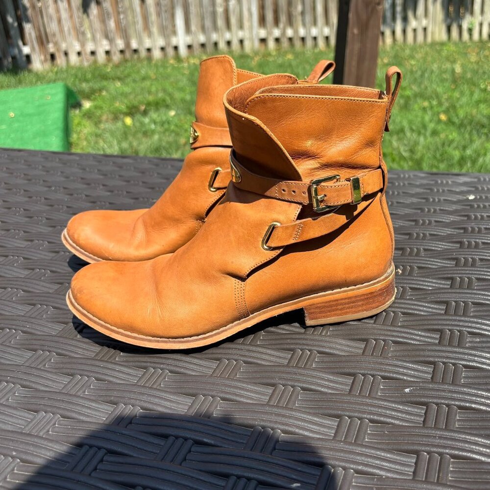 Michael Kors Arley Leather Ankle Boots Women's Size 8